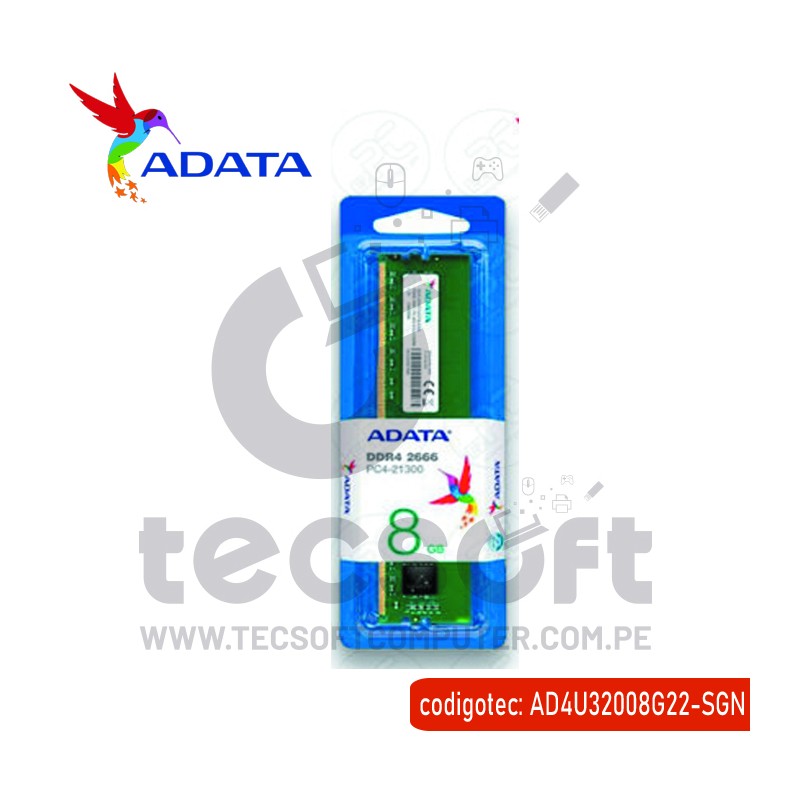 Memoria Adata Udimm Ddr Gb Pc Mhz Cl Pin V Pc