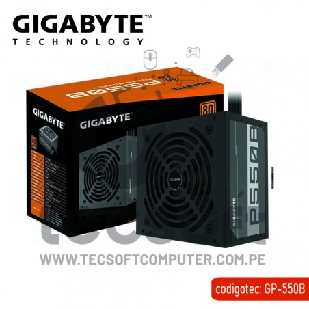 Fuente De Poder Gigabyte GP P550B 550W ATX 80 Plus Bronze