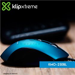 Mouse Silencioso Klip KMO-250BL USB Blue