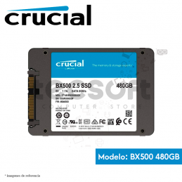 Fresco interno enseñar Disco SSD Crucial 480GB BX500 | Tecsoft Computer Store