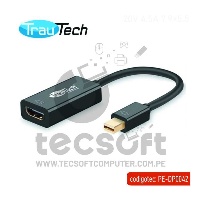 Cable Adaptador compacto de MiniDisplayport a HDMI Full HD 1080p