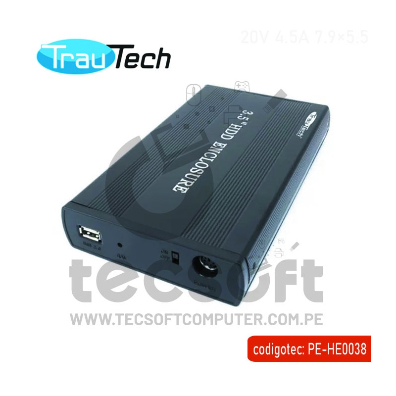 CASE 3.5 ̈SATA A USB 2.0 PARA DE PC TRAUTECH