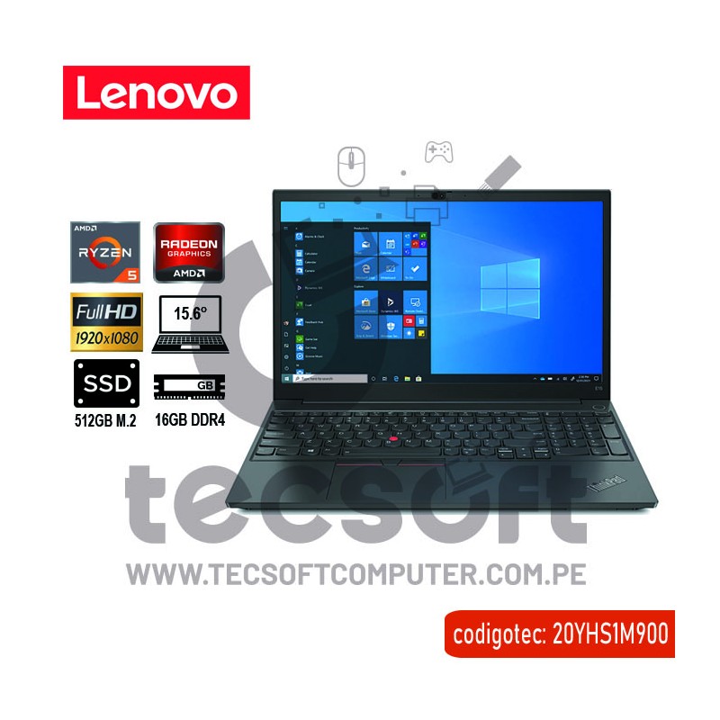 Laptop Lenovo Thinkpad E15 Gen 3 Amd Ryzen 5 5500U 16Gb 512Gb 15.6 Fhd  Windows 11 Pro