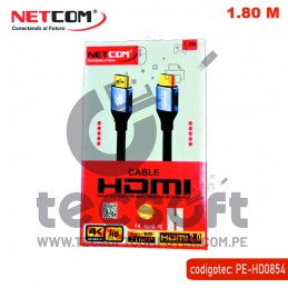 CABLE PREMIUM DE HDMI A MINI HDMI DE 1.80 METROS ULTRA HD 4K 60HZ