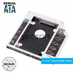 Segundo Disco Duro Hdd Caddy Sata Ssd 9.5mm para Macbook Laptop