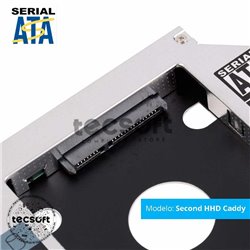 Segundo Disco Duro Hdd Caddy Sata Ssd 9.5mm para Macbook Laptop