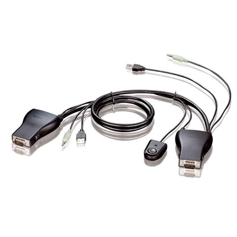 Switch KVM con 2-Puertos USB y soporte para Audio D-link KVM-222